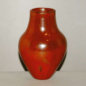 Fire clouds on a plain brown jar