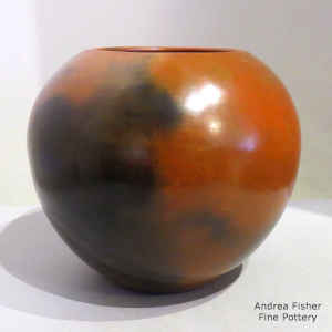 Fire clouds on a polished and burnished brown jar