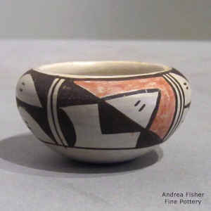 Miniature polychrome bowl with a geometric design