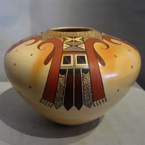 Traditional designs on a polychrome jar