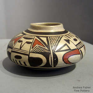 Medium shard and geometric design on a polychrome jar