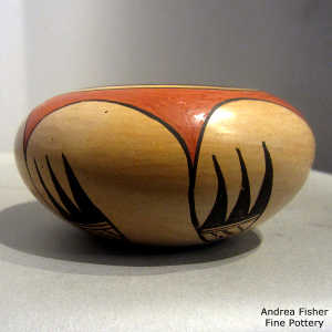 Awatovi star, bat wing and geometric design on a polychrome bowl