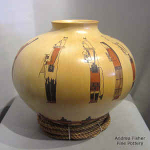 Polychrome jar with Day Chant Dancer design