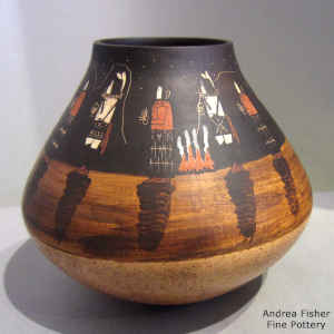 Polychrome jar with Night Chant Dancer design