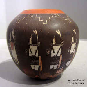 Polychrome jar with Night Chant Dancer design