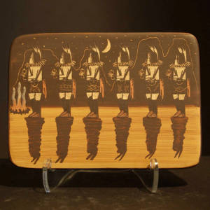 Night Chant dancers on a polychrome tile