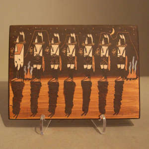 Night Chant dancers on a polychrome tile