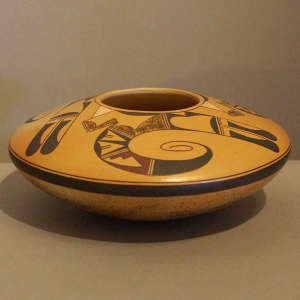 Eagle tail design on a wide shouldered jar