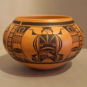 Katsina, bird elements and geometric design on a polychrome bowl