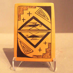 Geometric design on a tile