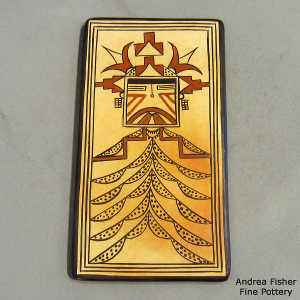Katsina and geometric design on a polychrome tile