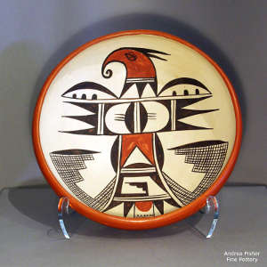 Thunderbird design on a polychrome bowl