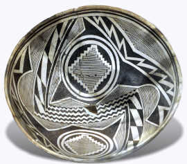 View of a Mimbres bowl