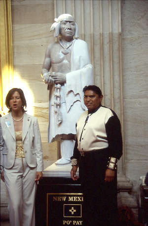 The Popé statue in Washington DC