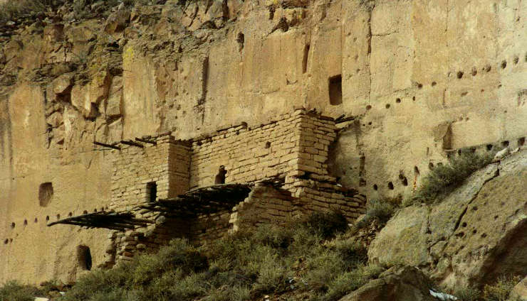A view of Puye Cliff Dwellings