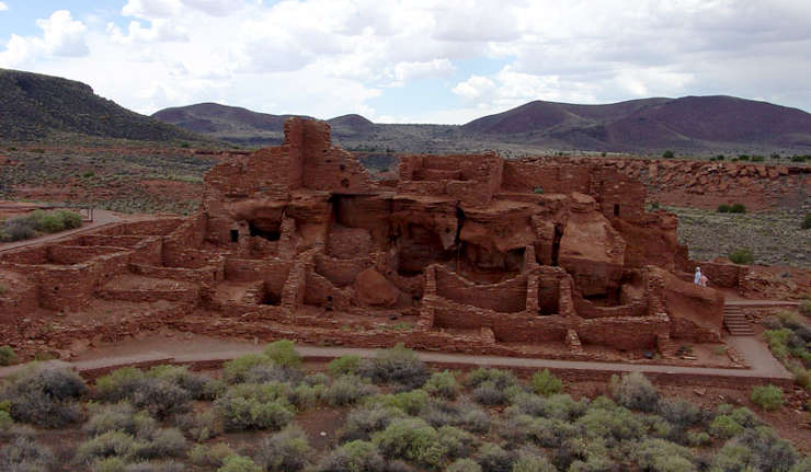 A view of Wupatki, an abandoned Sinagua pueblo northeast of Sunset Crater