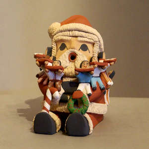 8 children on a Santa storyteller