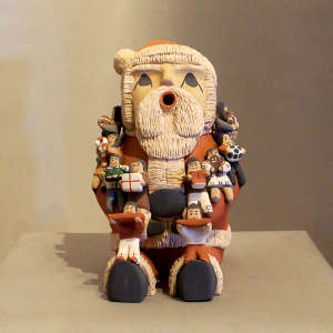 8 children on a Santa storyteller