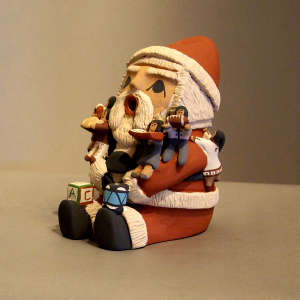 6 children on a Santa storyteller