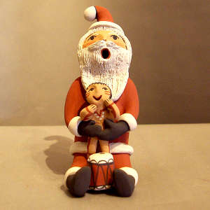 1 child on a Santa Claus storyteller