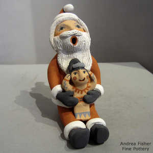 One child on a Santa Claus storyteller