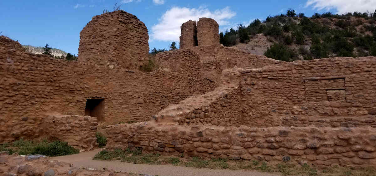 Part of the pueblo and mission remains at the Jemez State Historic Site