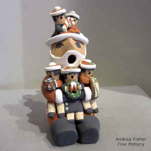 Five children on a Santa Claus storyteller