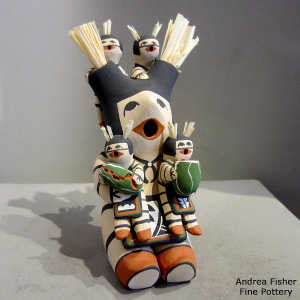 4 children on a Koshare storyteller