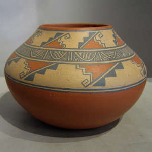 Traditional designs on a polychrome jar
