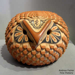 Polychrome owl figure