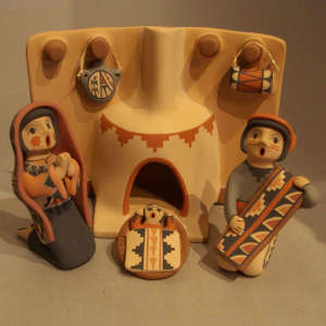 Four pieces in a nativity