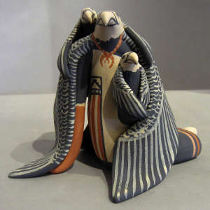 Polychrome eagle figure