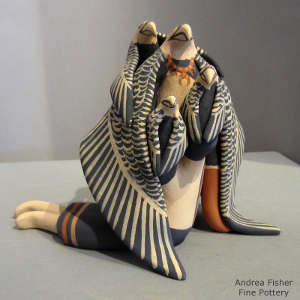 Three children on an eagle storyteller