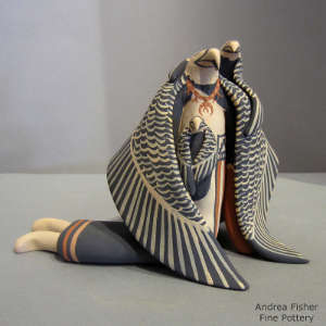 Two children on an eagle storyteller