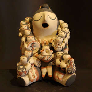 15 children on a grandmother storyteller