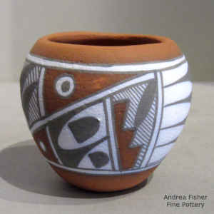 Geometric design on a polychrome jar