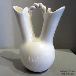 Bear pawprint on a white wedding vase