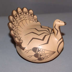 Turkey figure in black on brown