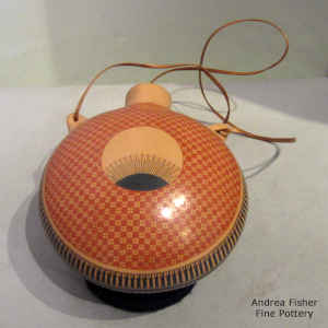 Geometric design on a polychrome canteen