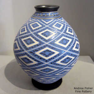 Geometric design on a polychrome jar
