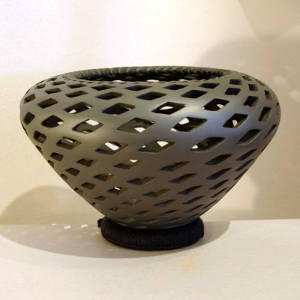 Perforated matte black jar