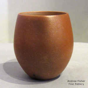 Golden micaceous jar with fire clouds