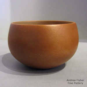 Golden micaceous bowl with fire clouds