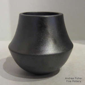 A black micaceous jar