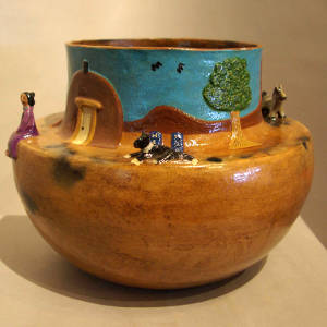 Jar with Navajo Folk Art