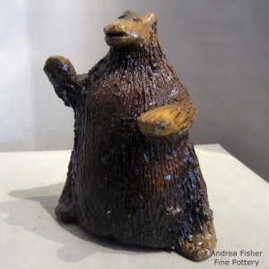 Formed brown bear figure