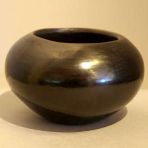 Plain black bowl