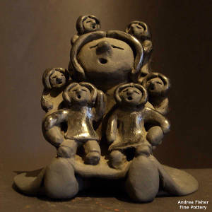 Six children on a black storyteller