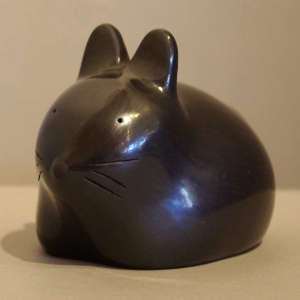 Black rabbit figure