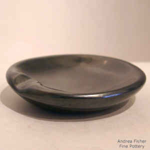 Plain black ashtray